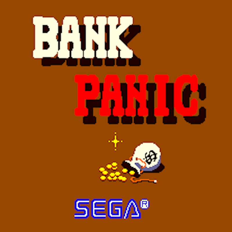 Título principal de Bank Panic en su versión arcade