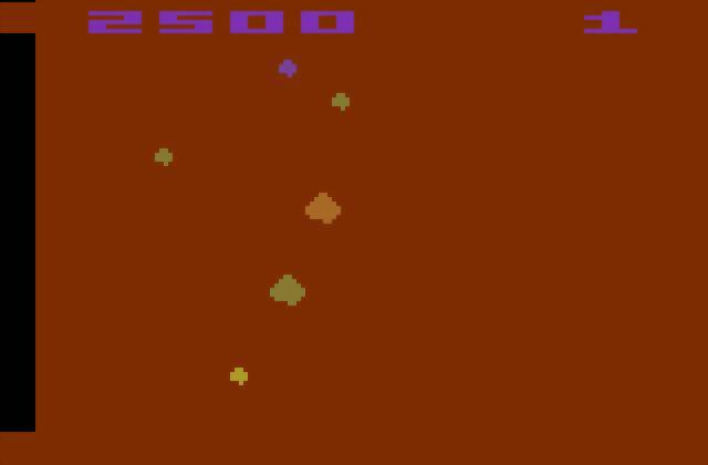 Captura de pantalla Asteroids (Atari 2600)
