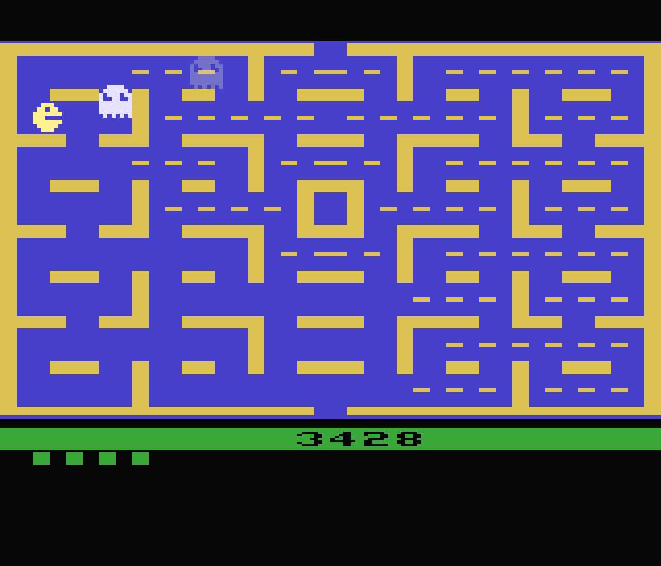 
Captura de pantalla de Pac-Man (Atari 2600)