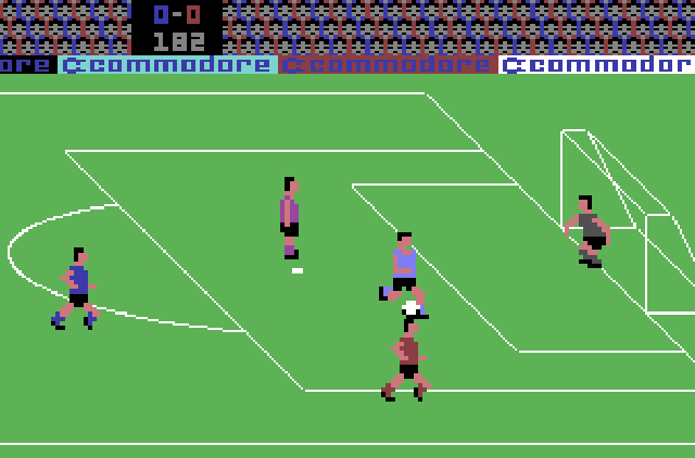 Captura de pantalla de International Soccer para Commodore 64