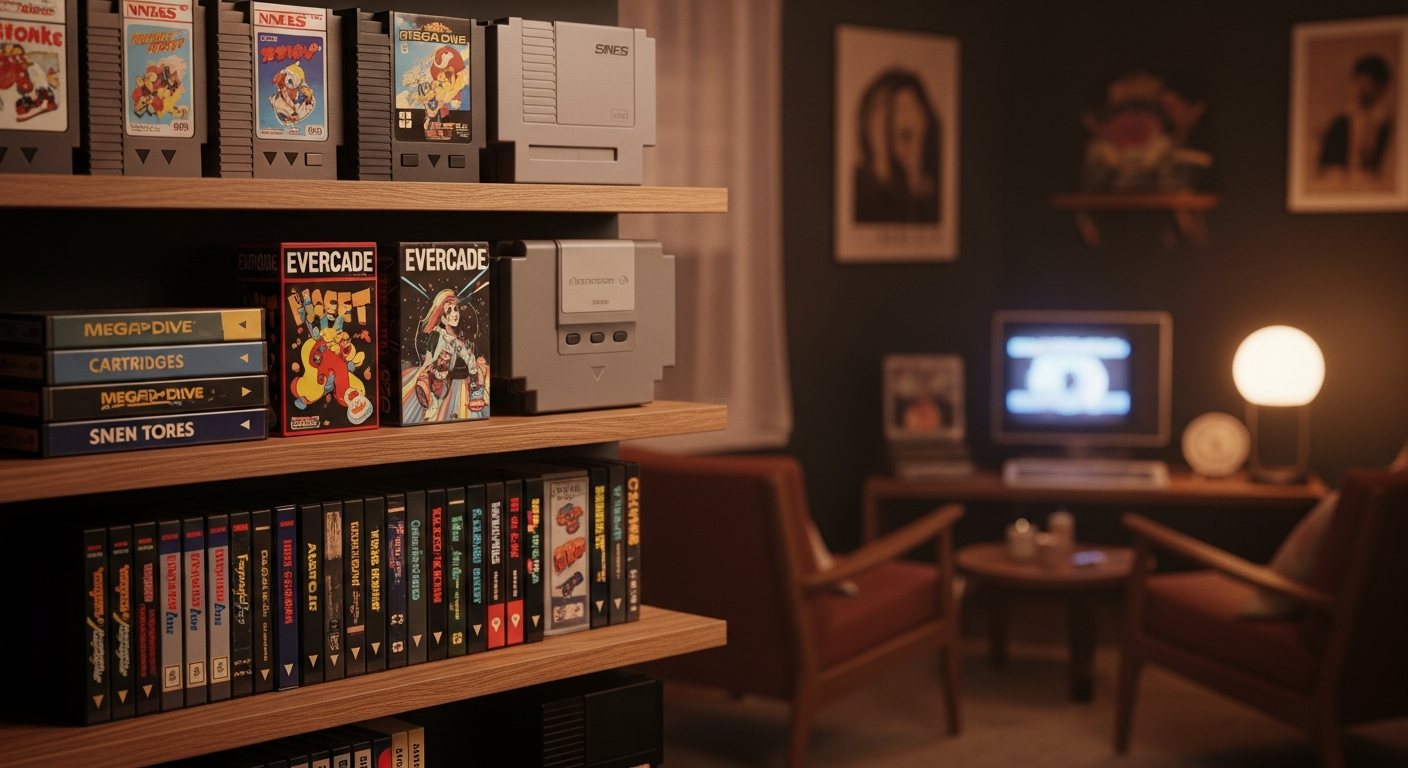 Gráfico mostrando el crecimiento del mercado retrogaming desde 2015 con consolas clásicas NES y Mega Drive.