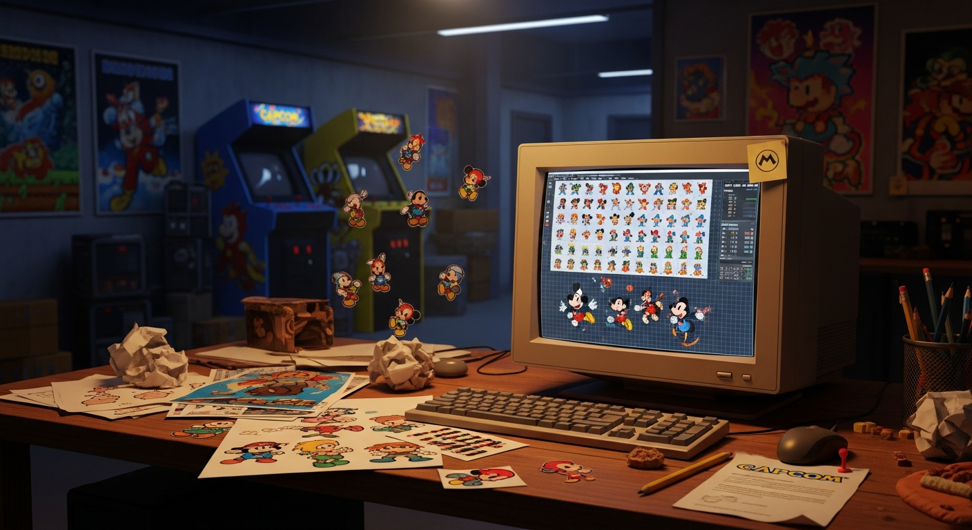 Acuerdo Disney-Capcom: supervisión de sprites y animaciones en juegos retro.