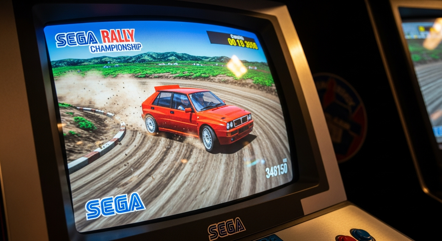 Diagrama técnico de Sega Rally: tablas de lookup precalculadas para deformación de terreno en 3D.