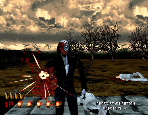 Captura de pantalla de The House of the Dead 1996