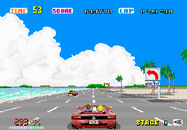 Pantalla de Out Run